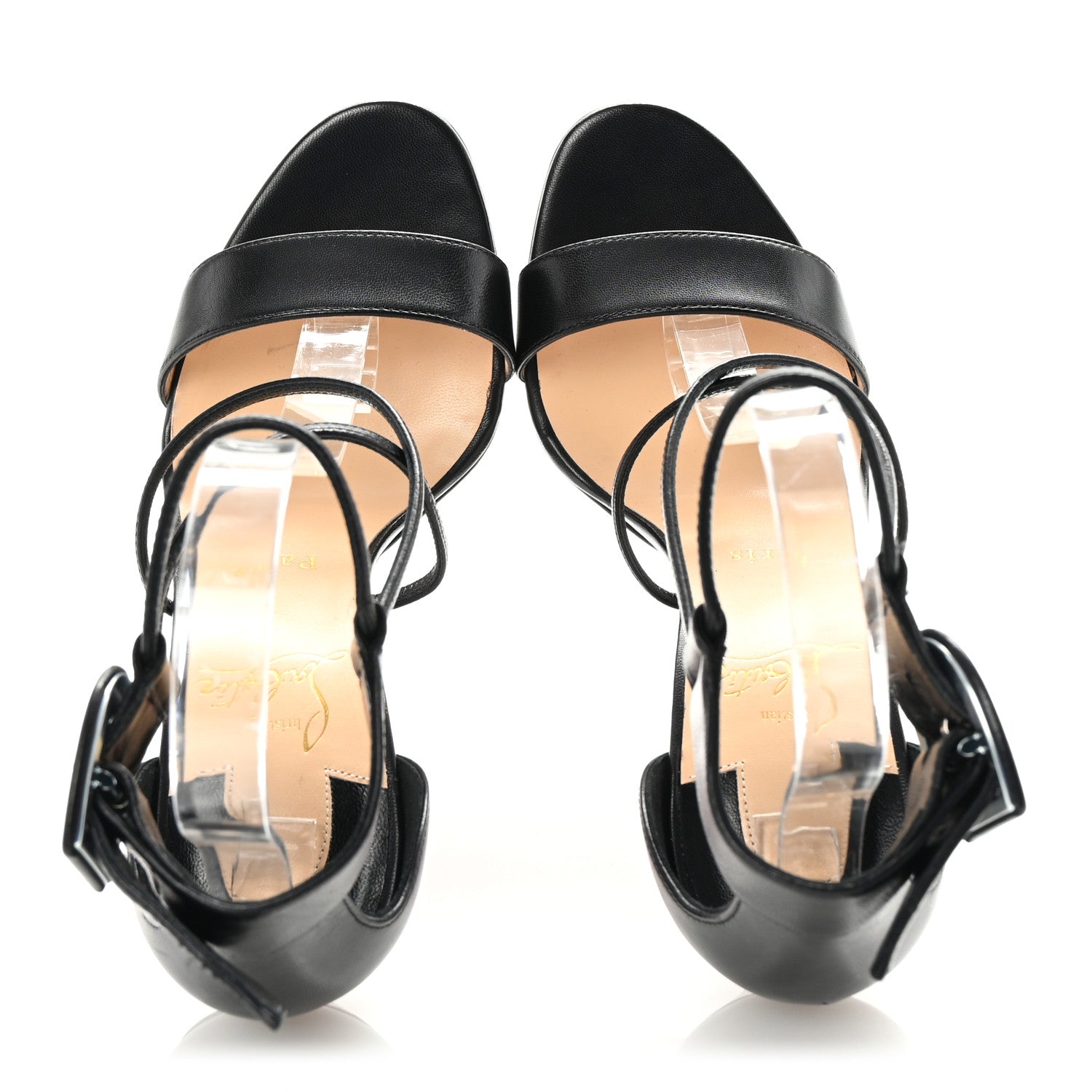 Christian Louboutin Kid Choca 150 Platform Sandals 38 Black 2 of 9