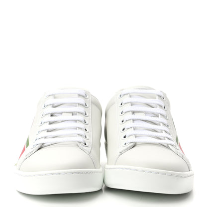 Gucci Calfskin Interlocking G Womens New Ace Sneakers 35 White Red Flame Green 2 of 9