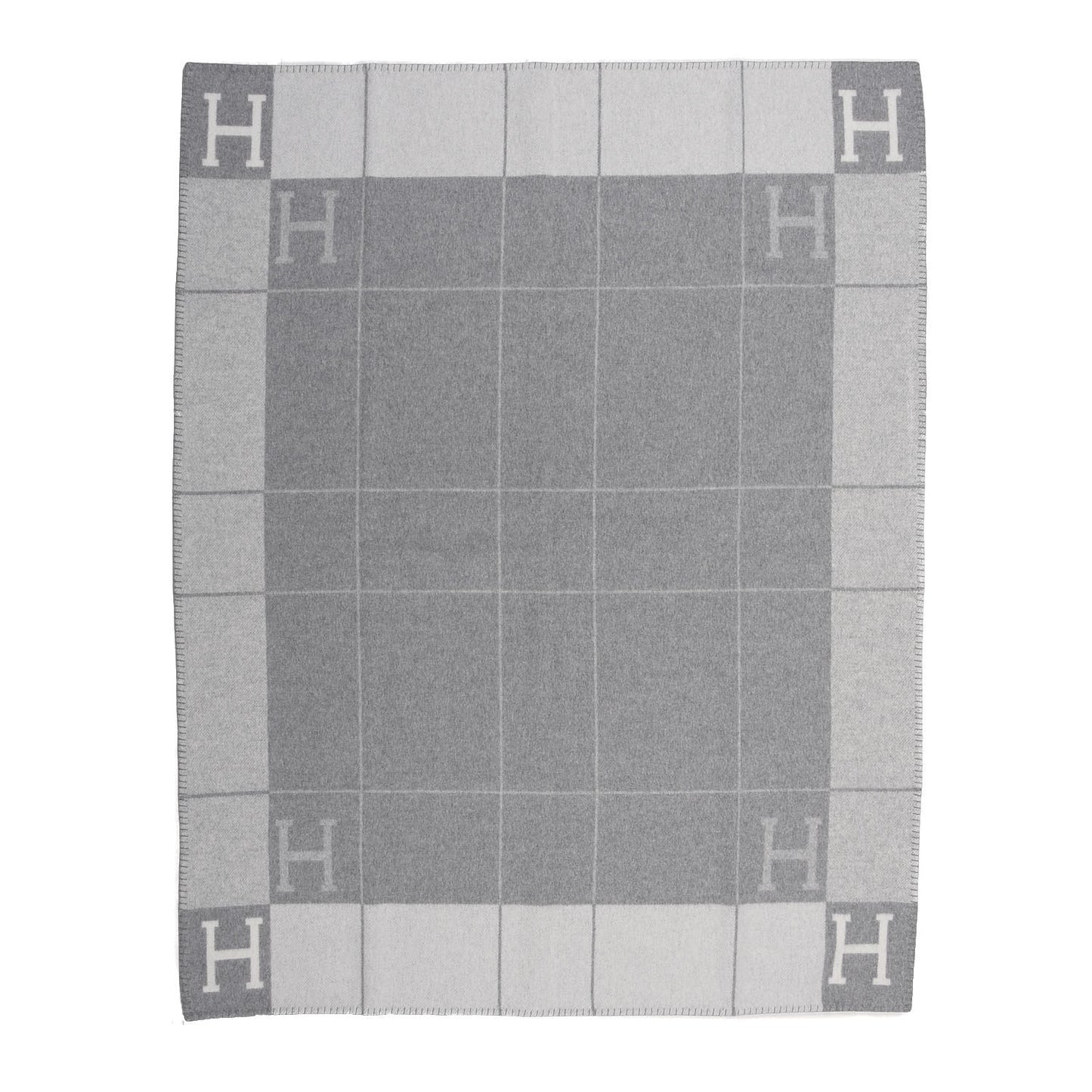 Wool Cashmere Avalon III Blanket Ecru Gris Clair