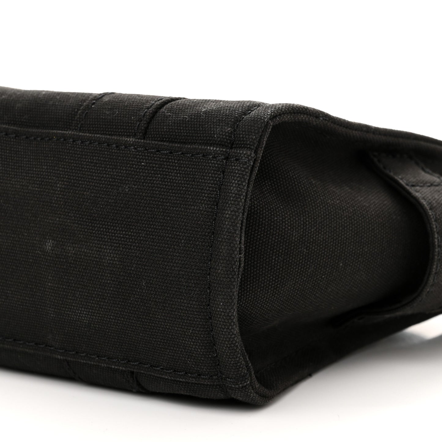 Cotton Canvas Small The Traveler Tote Bag Black