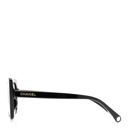 Chanel Acetate Rectangle Sunglasses 5504A Black 3 of 7