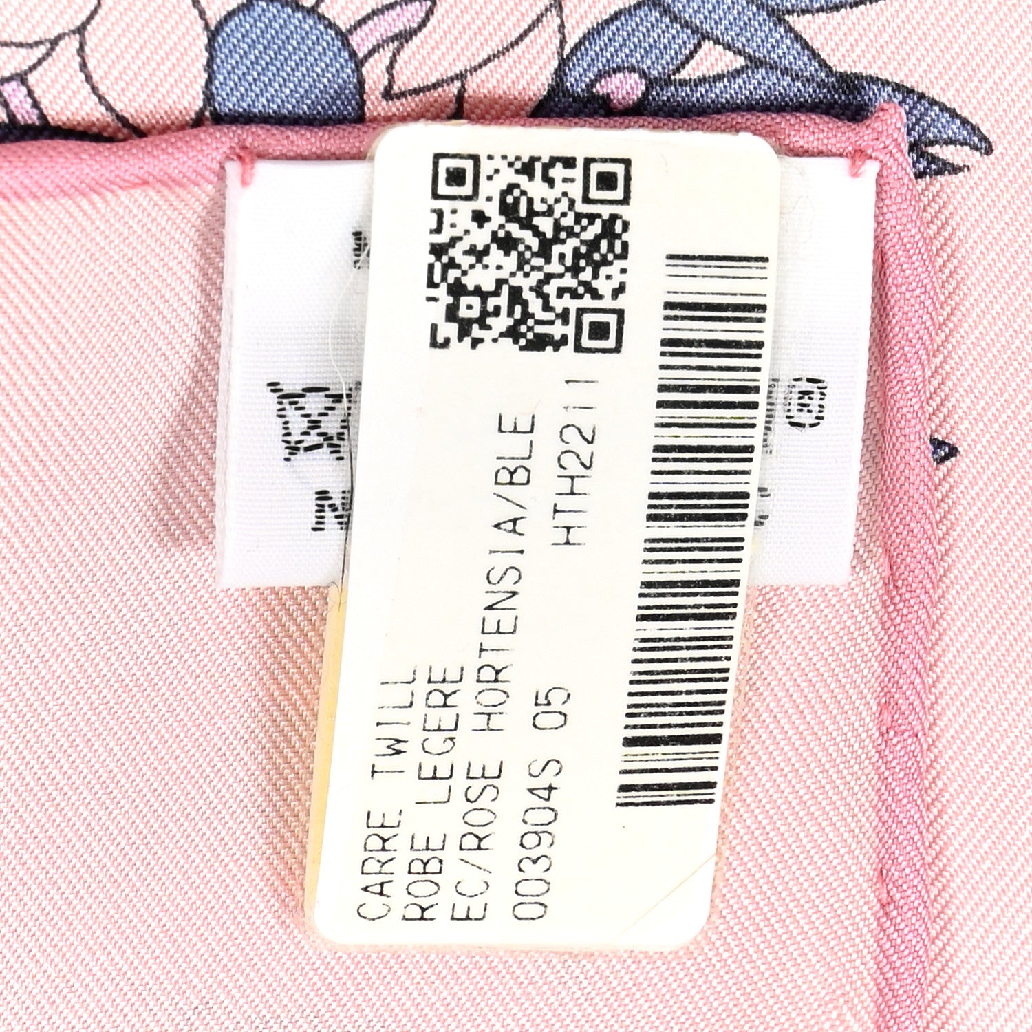 Hermes Silk Twill Robe Legere Scarf 90 Rose Hortensia Bleu 4 of 4