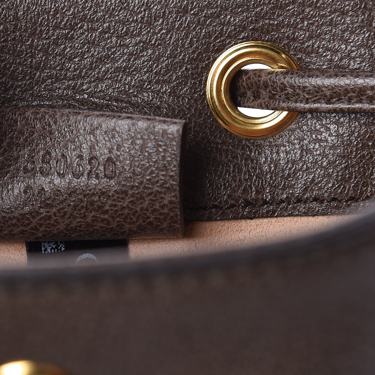 Gucci GG Supreme Monogram Web Mini Ophidia Bucket Bag Brown 7 of 9