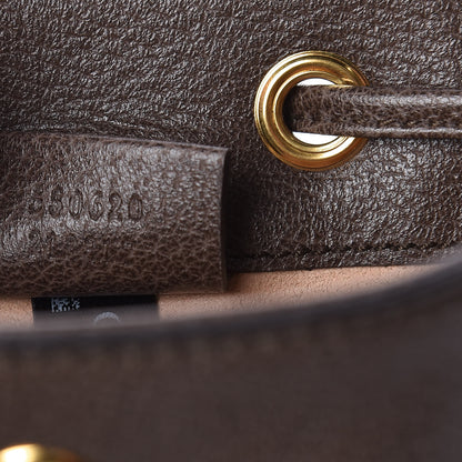 Gucci GG Supreme Monogram Web Mini Ophidia Bucket Bag Brown 7 of 9