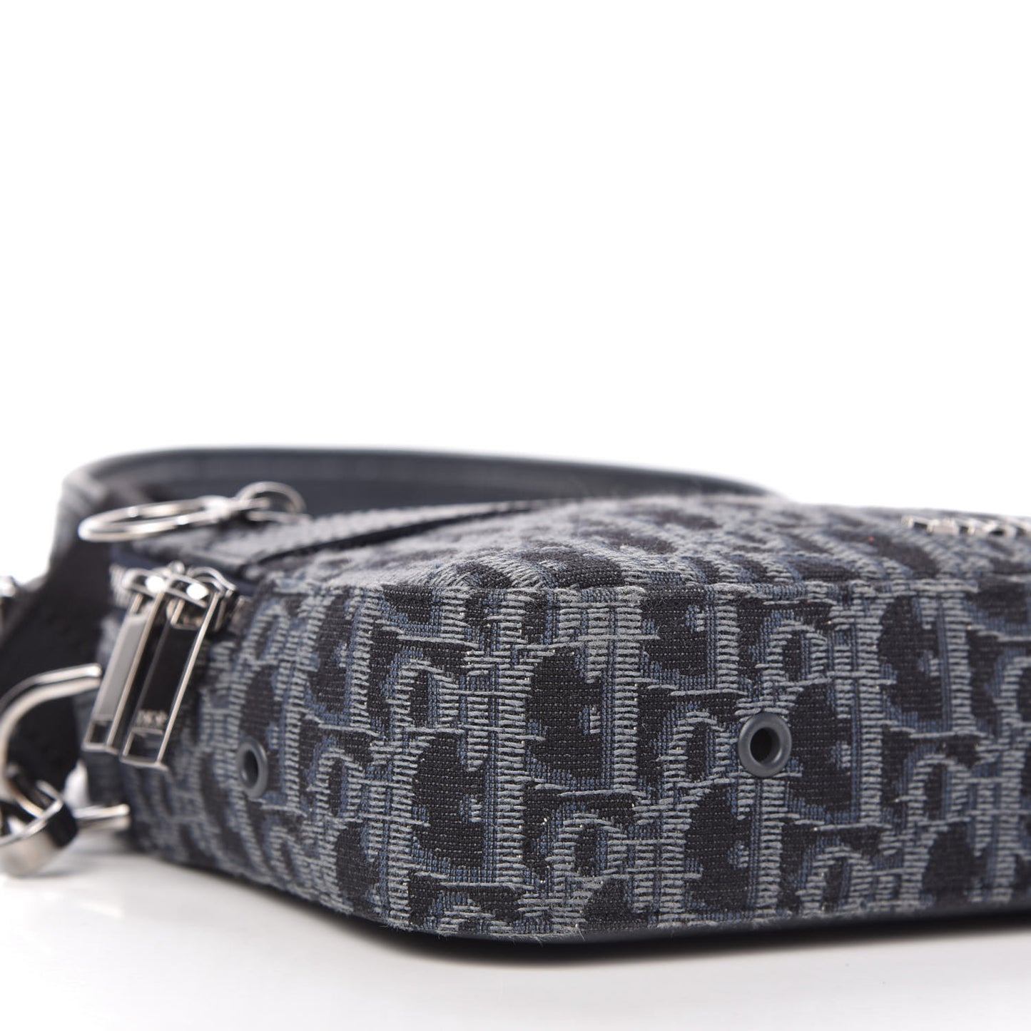 HOMME Oblique Jacquard Safari Messenger Navy Blue