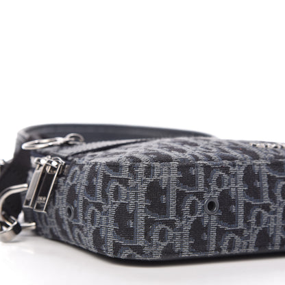 Christian Dior HOMME Oblique Jacquard Safari Messenger Navy Blue 6 of 8