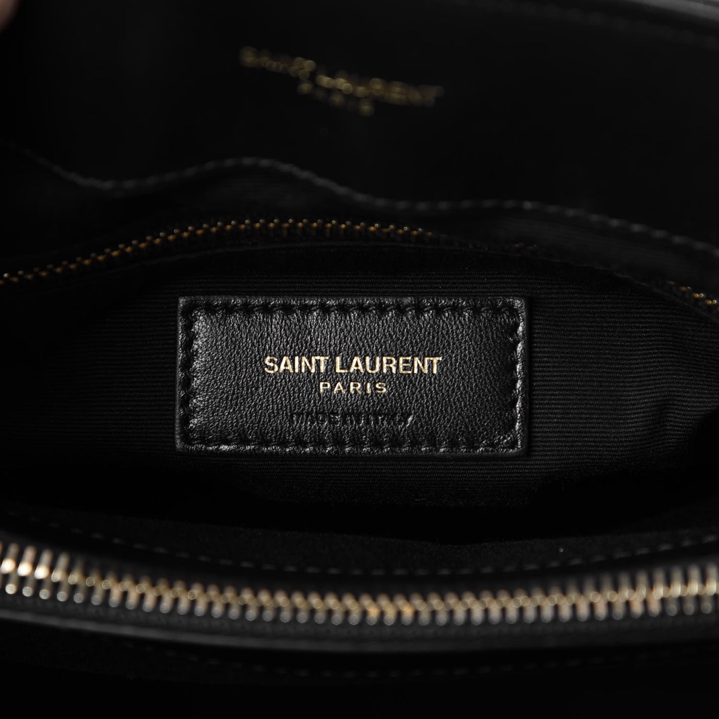 Calfskin Y Quilted Monogram Medium Loulou Chain Satchel Black