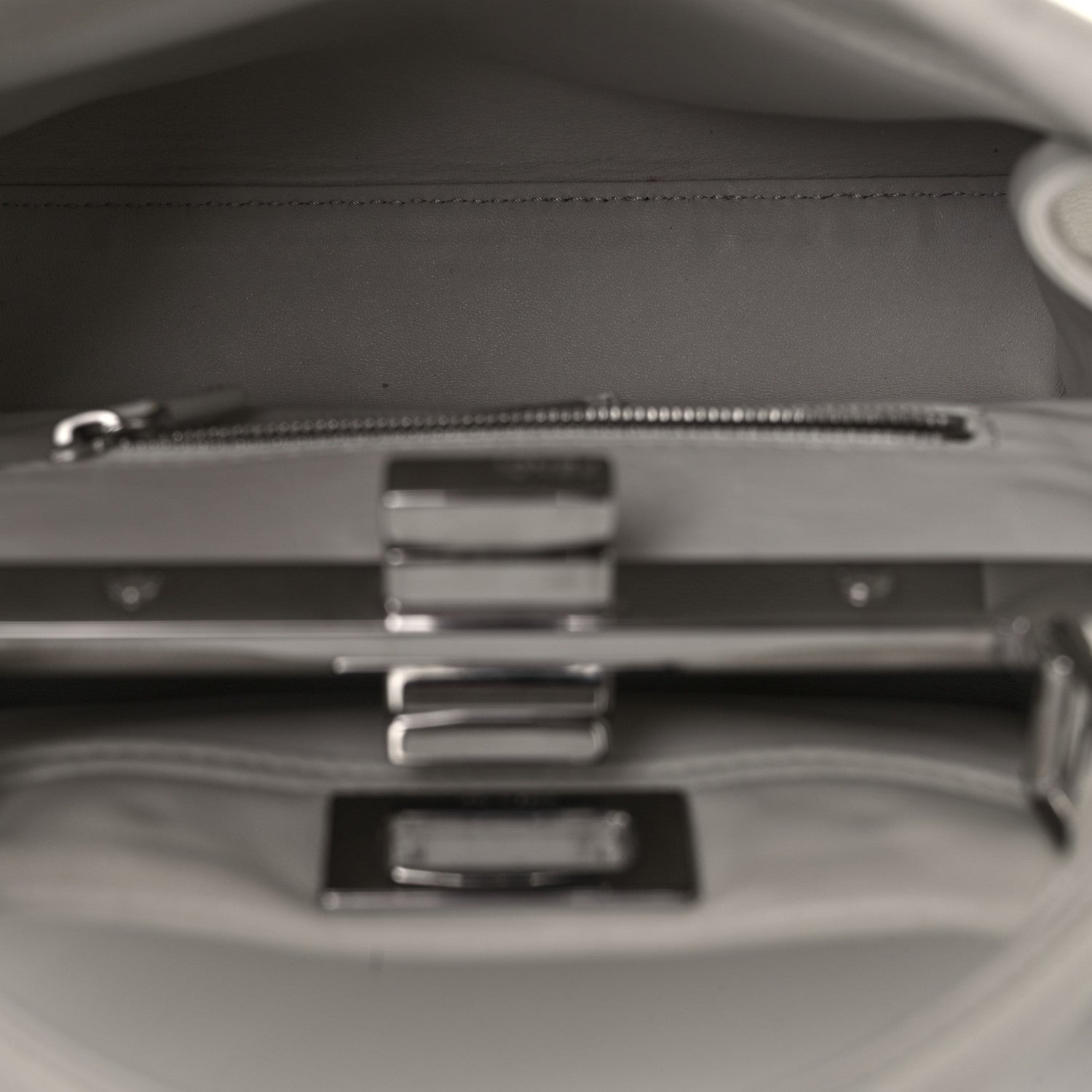 Fendi Nappa Lace Up Mini Peekaboo Iconic Satchel Bianco Carta 5 of 9