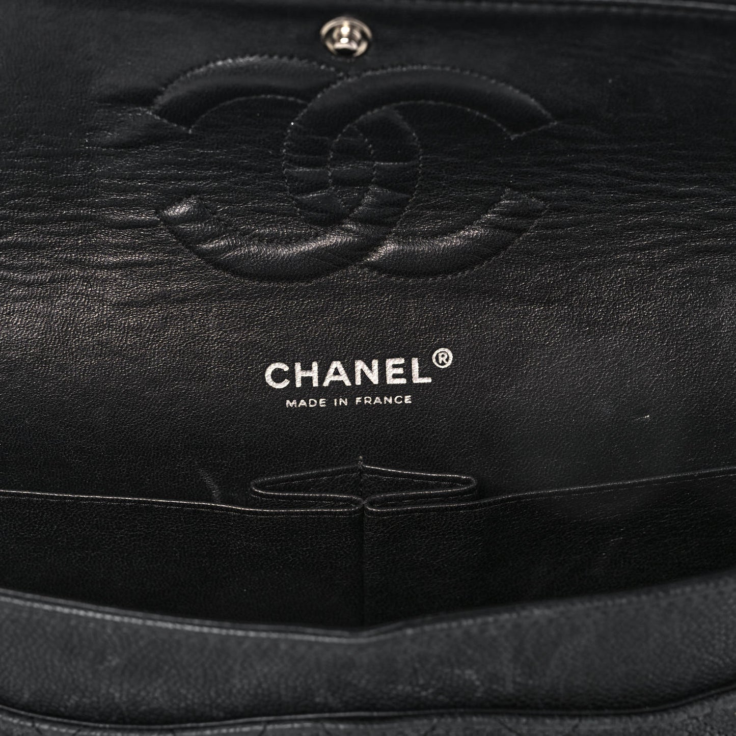 Washed Caviar Quilted 2.55 Reissue 225 Bijoux Chain Flap Black