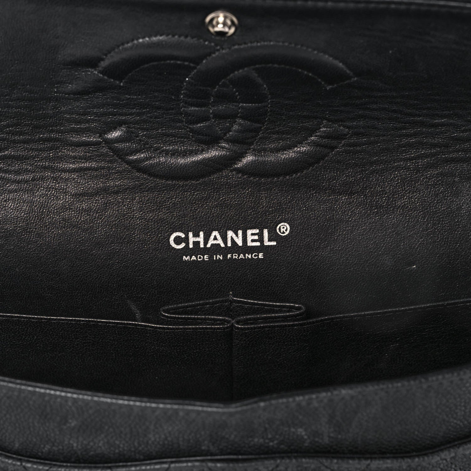 Chanel Washed Caviar Quilted 2.55 Reissue 225 Bijoux Chain Flap Black 6 of 15