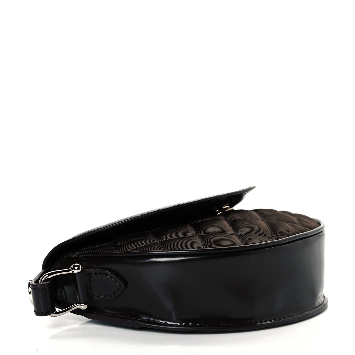 Nylon Quilted Crossbody Dark Brown