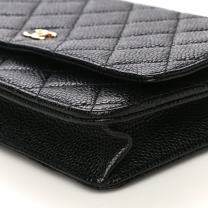 Chanel Caviar Quilted Wallet On Chain WOC Black 10 of 12