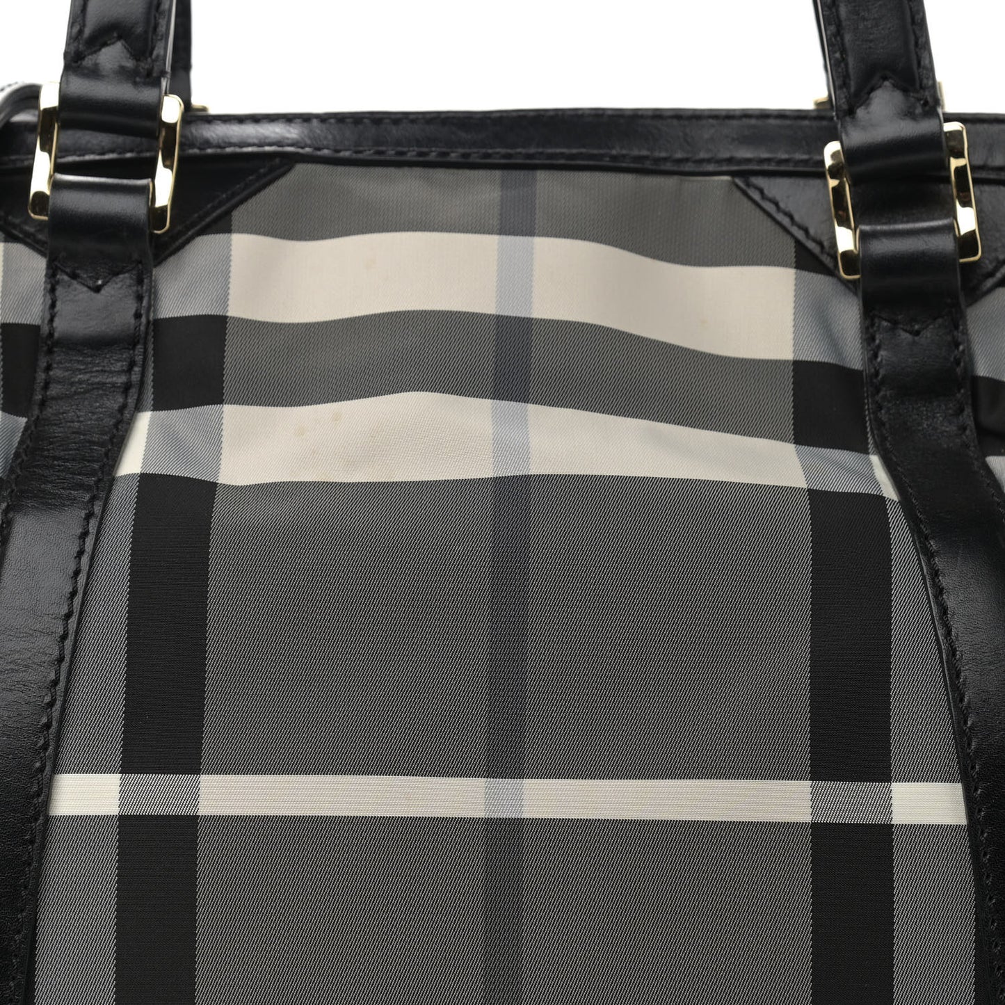 Nylon Beat Check Diaper Bag Black