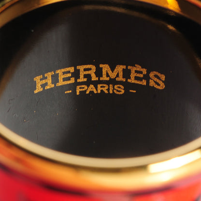 Hermes Enamel Gold Plated Brazil Scarf Ring 4 of 6