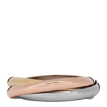 Cartier 18K Pink Yellow White Gold Small Trinity Ring 56 7.5 1 of 5