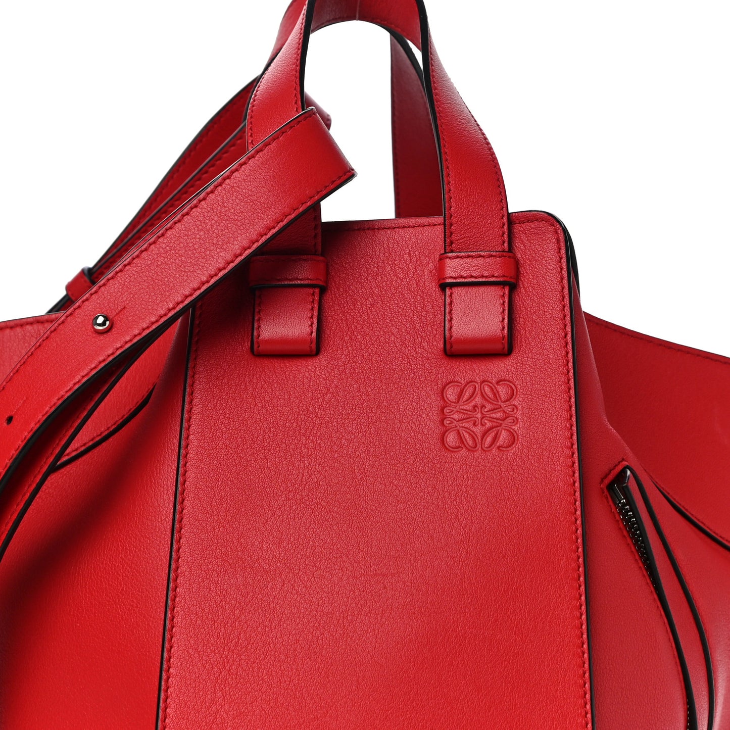 Calfskin Small Hammock Shoulder Bag Red