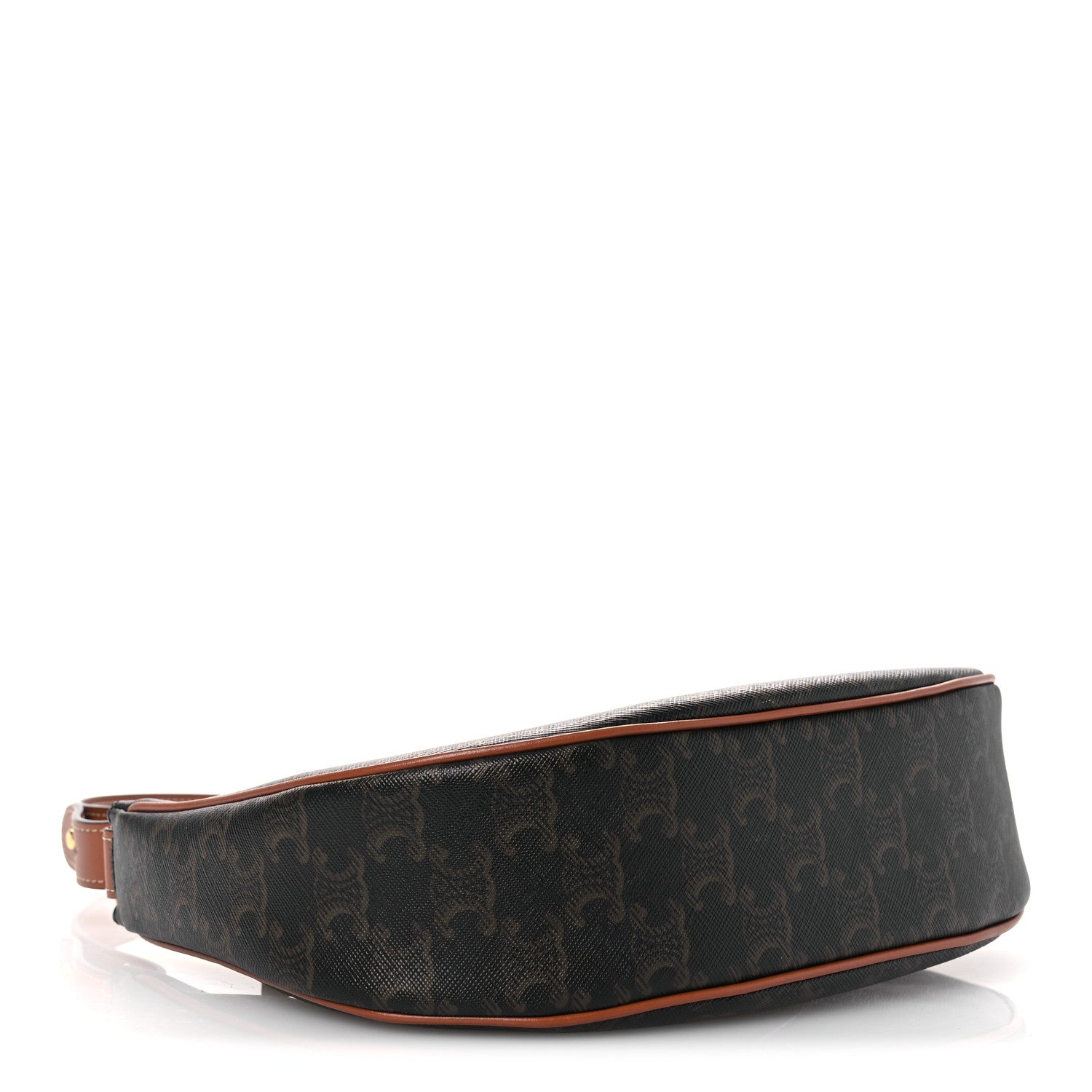 Celine Triomphe Canvas Calfskin Ava Shoulder Bag Tan 4 of 12