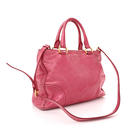 Prada Vitello Shine Shopping Satchel Peonia 3 of 23