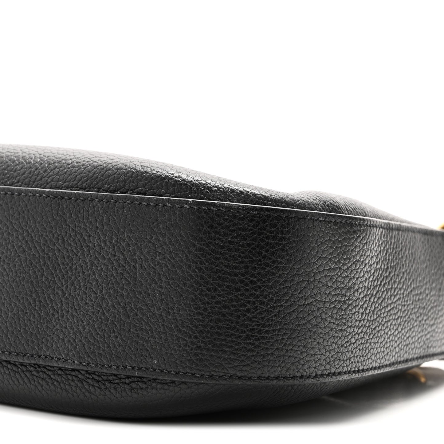 Vitello Phenix Small Zippered Messenger Hobo Black