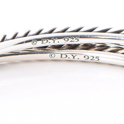 David Yurman Sterling Silver Cable Classics Bangles Bracelet Set of 2 4 of 5