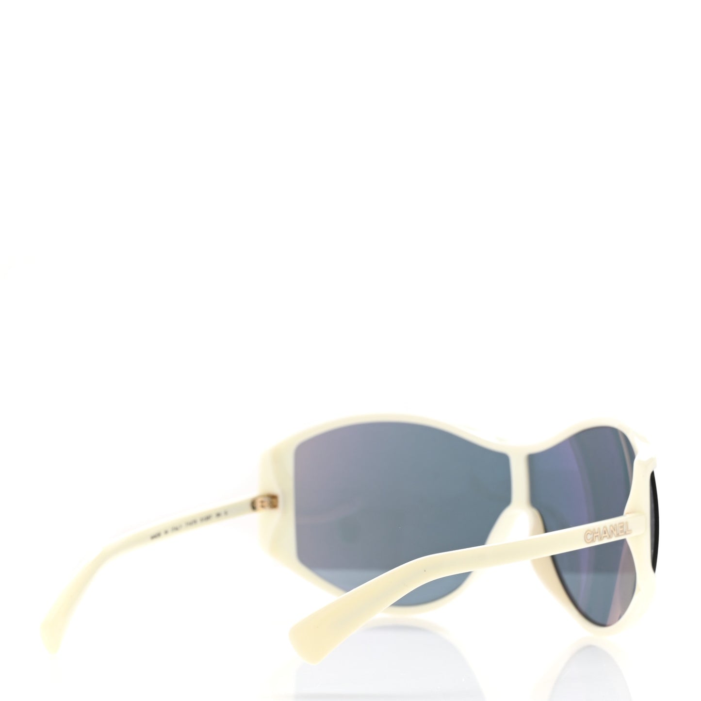 Acetate Mirror Shield Sunglasses 71476A White