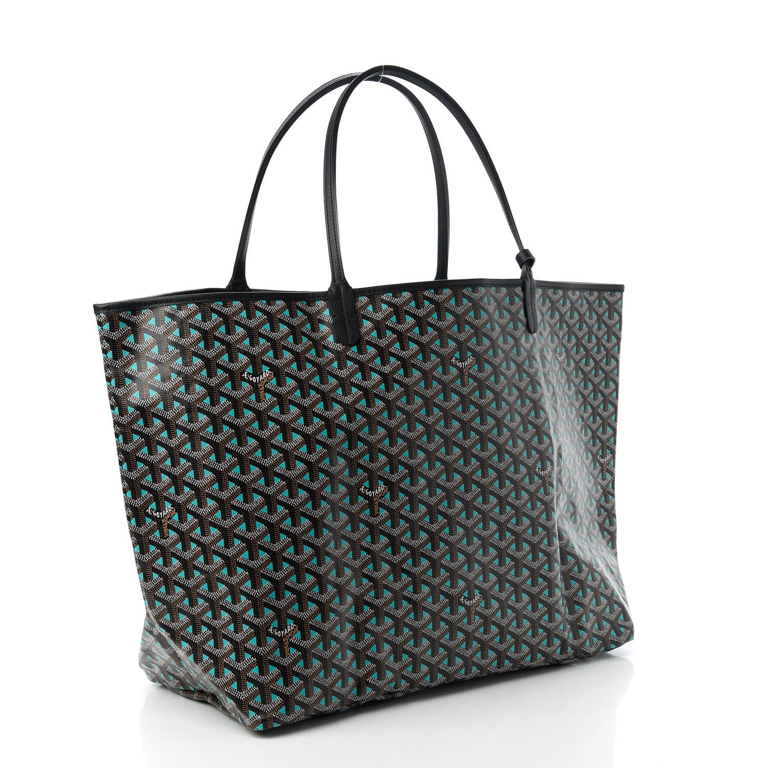 Goyard Goyardine Saint Louis Claire Voie GM Black Blue 3 of 8