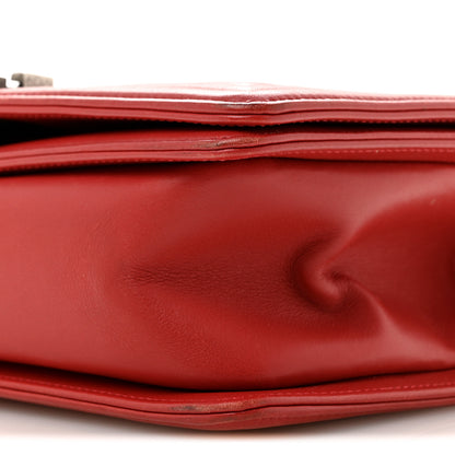 Chanel Calfskin Chevron Quilted Medium Boy Flap Red 9 of 12