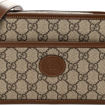 Gucci GG Supreme Monogram Azalea Calfskin Mini Retro Interlocking G Shoulder Bag Beige Ebony Brown Sugar 7 of 9