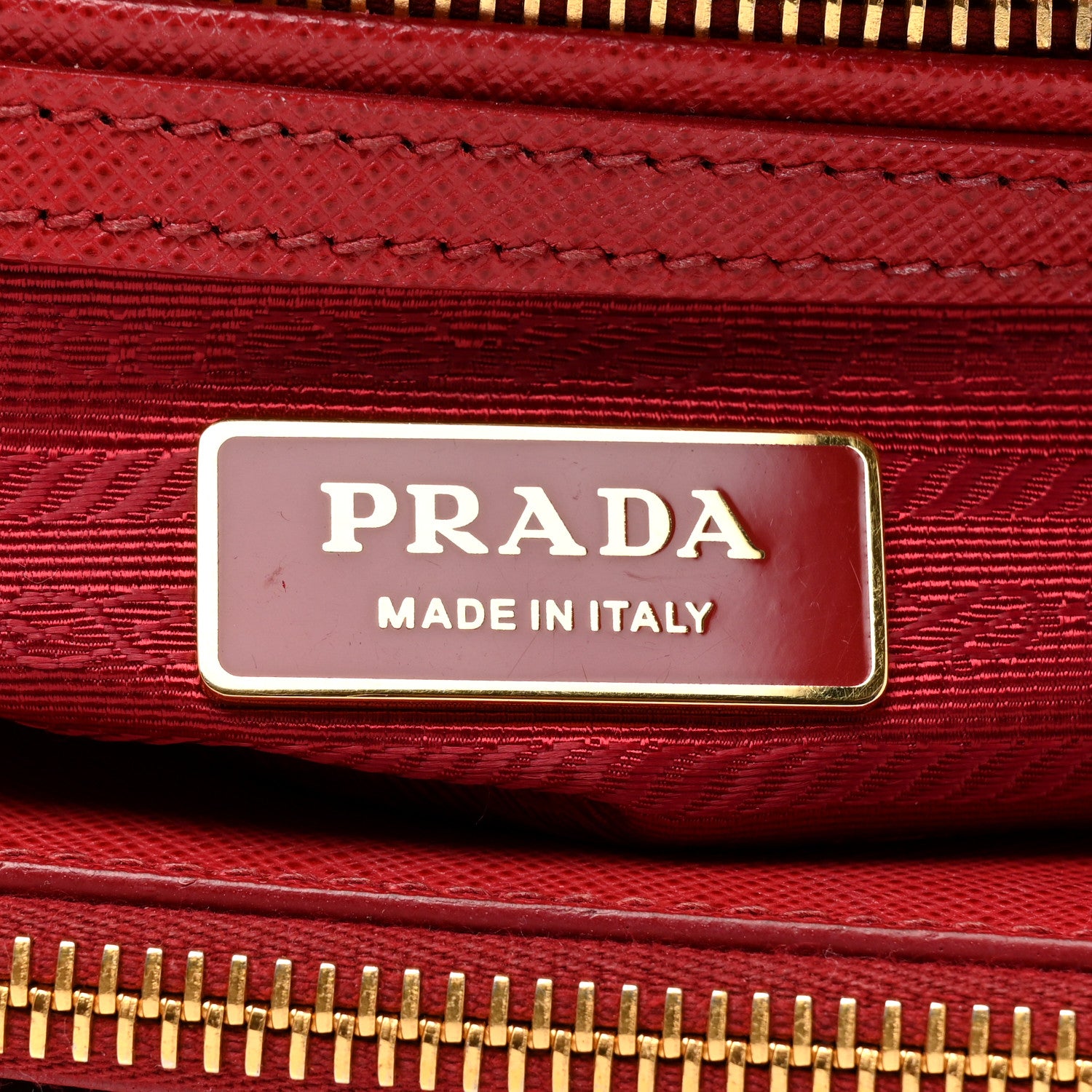 Prada Saffiano Small Galleria Double Zip Tote Fuoco 8 of 10