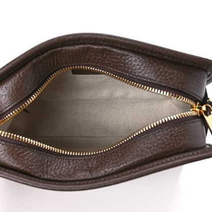 Gucci Monogram Jumbo GG Textured Dollar Calfskin Web Mini Crossbody Bag Camel Ebony New Acero 5 of 12