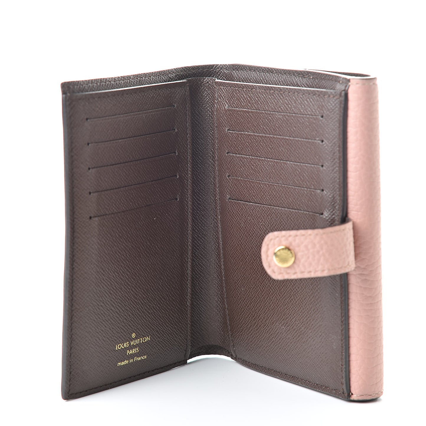 Damier Ebene Normandy Compact Wallet Rose Ballerine