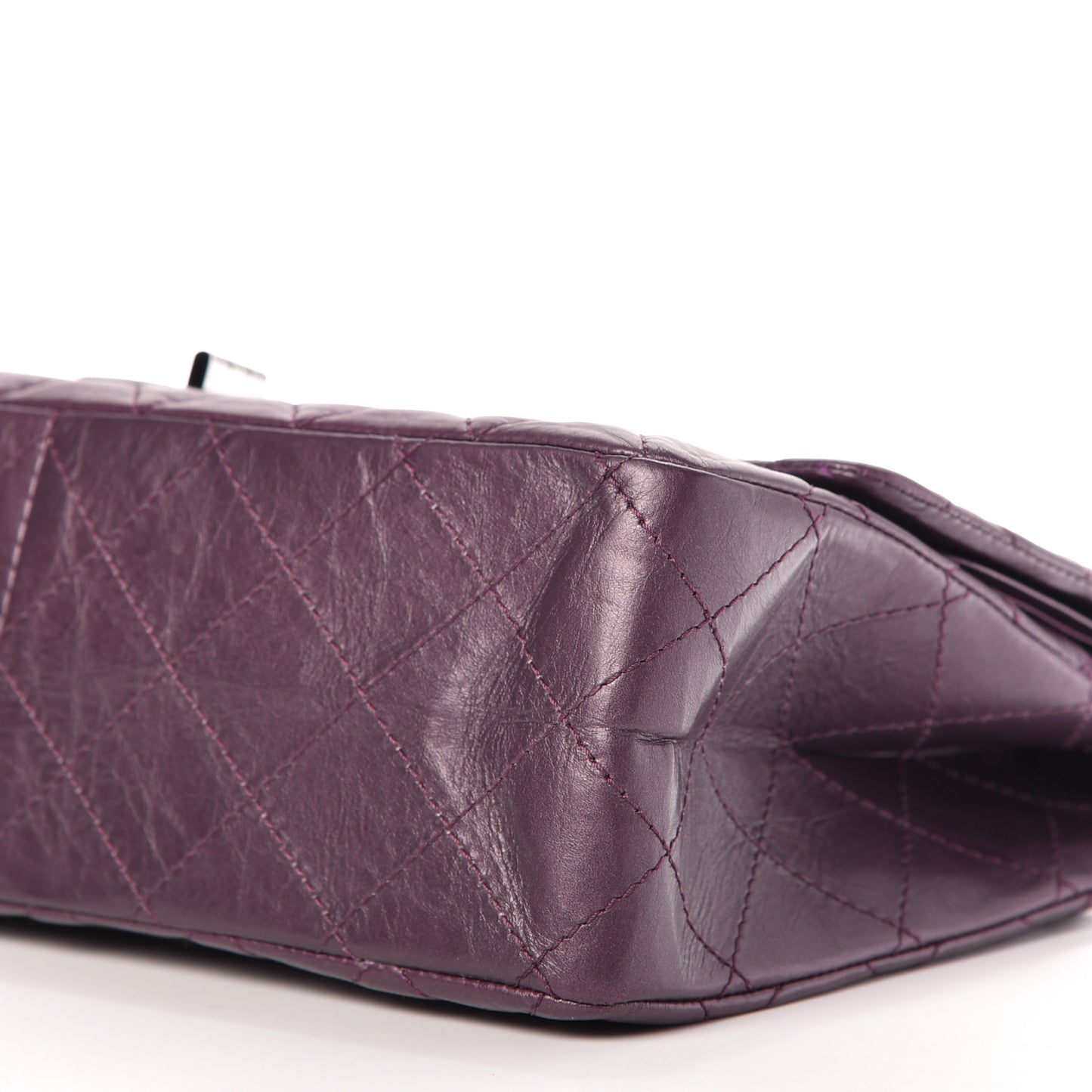 Aged Calfskin Quilted 2.55 Reissue 227 Flap Purple