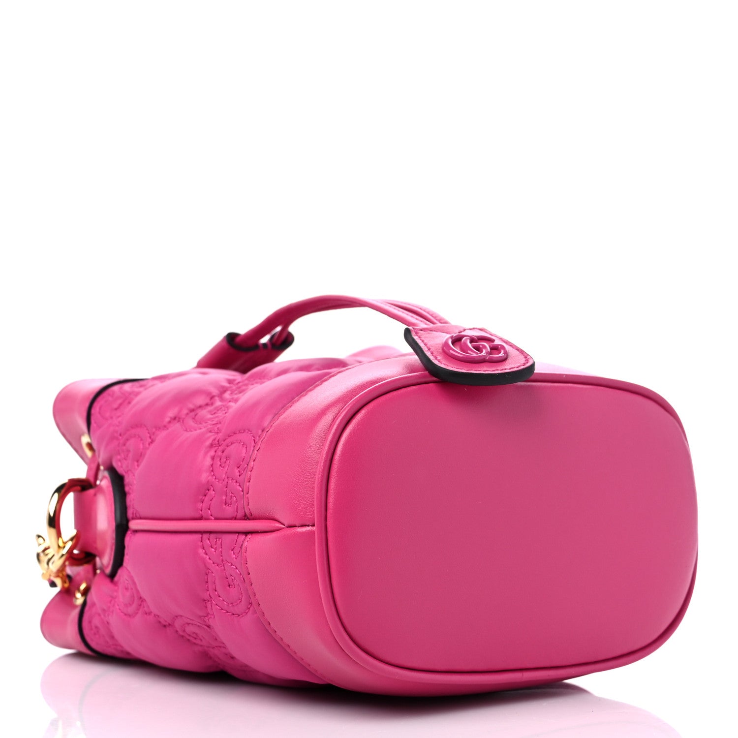 Gucci Nylon Calfskin Enamel GG Matelasse Bucket Bag Lovely 4 of 10