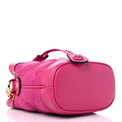 Gucci Nylon Calfskin Enamel GG Matelasse Bucket Bag Lovely 4 of 10