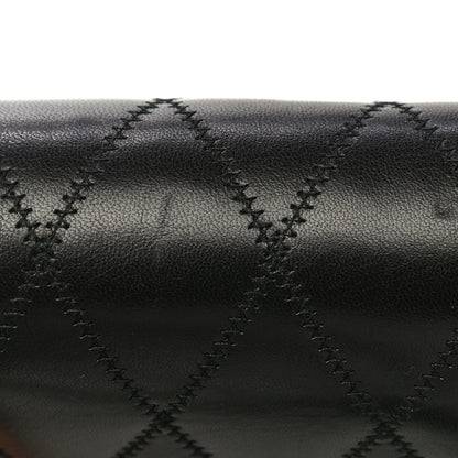 Saint Laurent Lambskin Diamond Quilted Monogram Angie Chain Bag Black 29 of 31