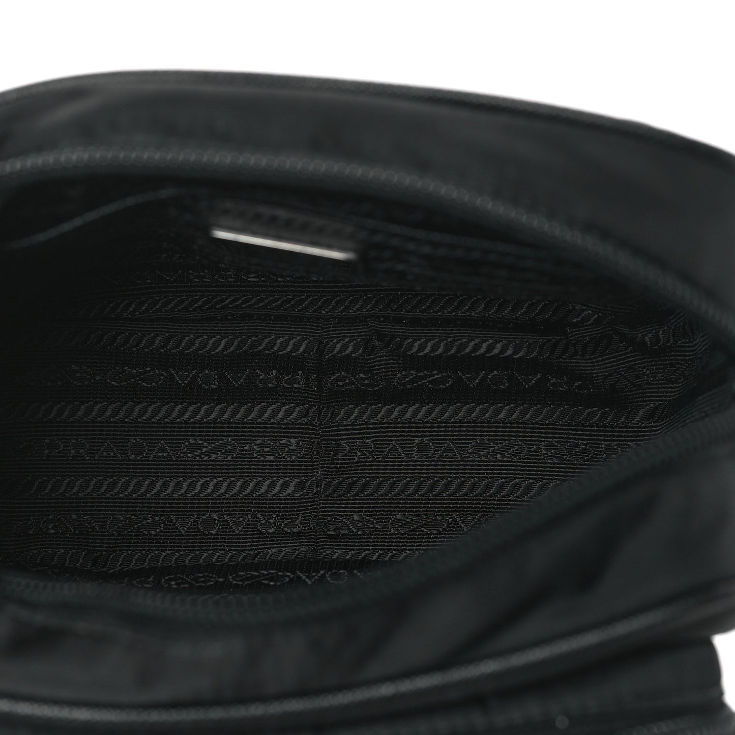 Tessuto Saffiano Brique Crossbody Messenger Bag Black
