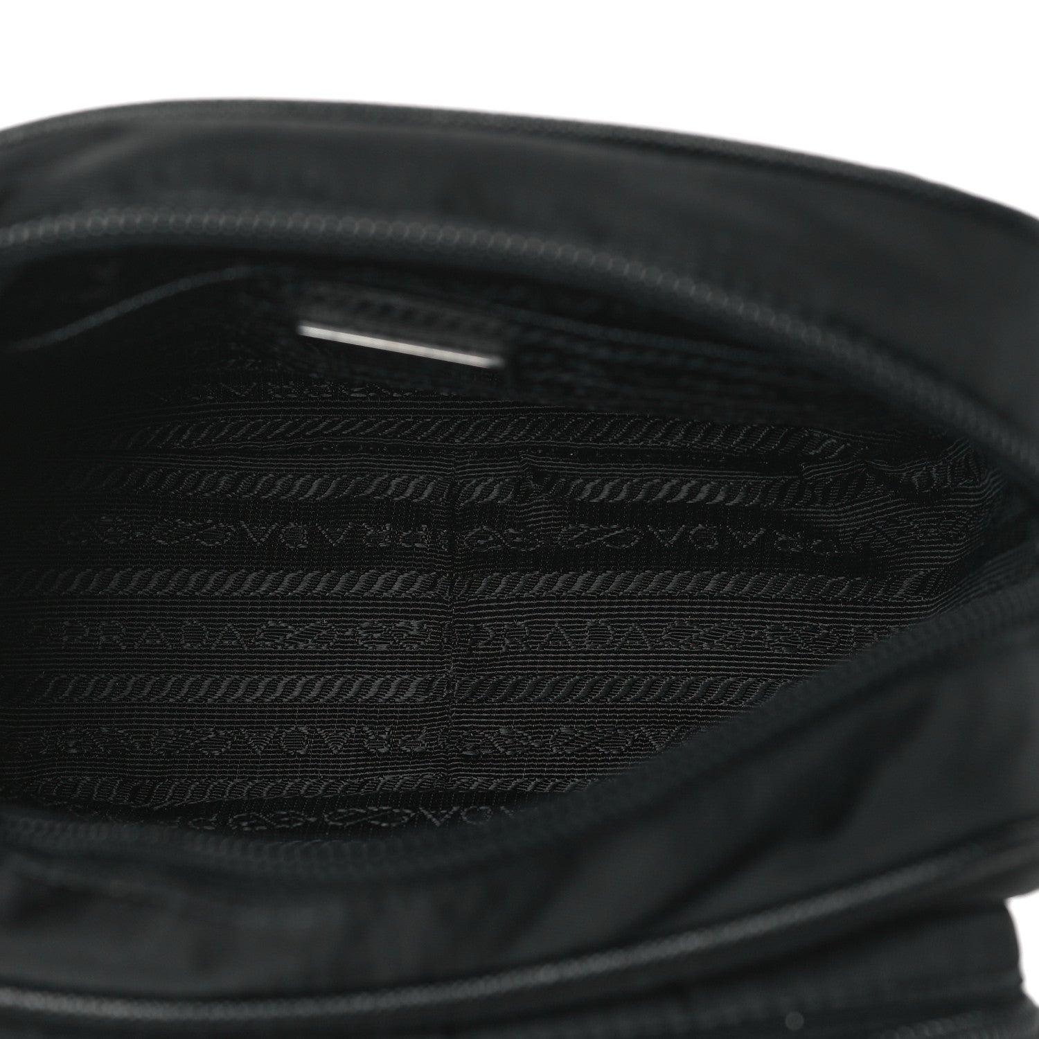 Prada Tessuto Saffiano Brique Crossbody Messenger Bag Black 5 of 9