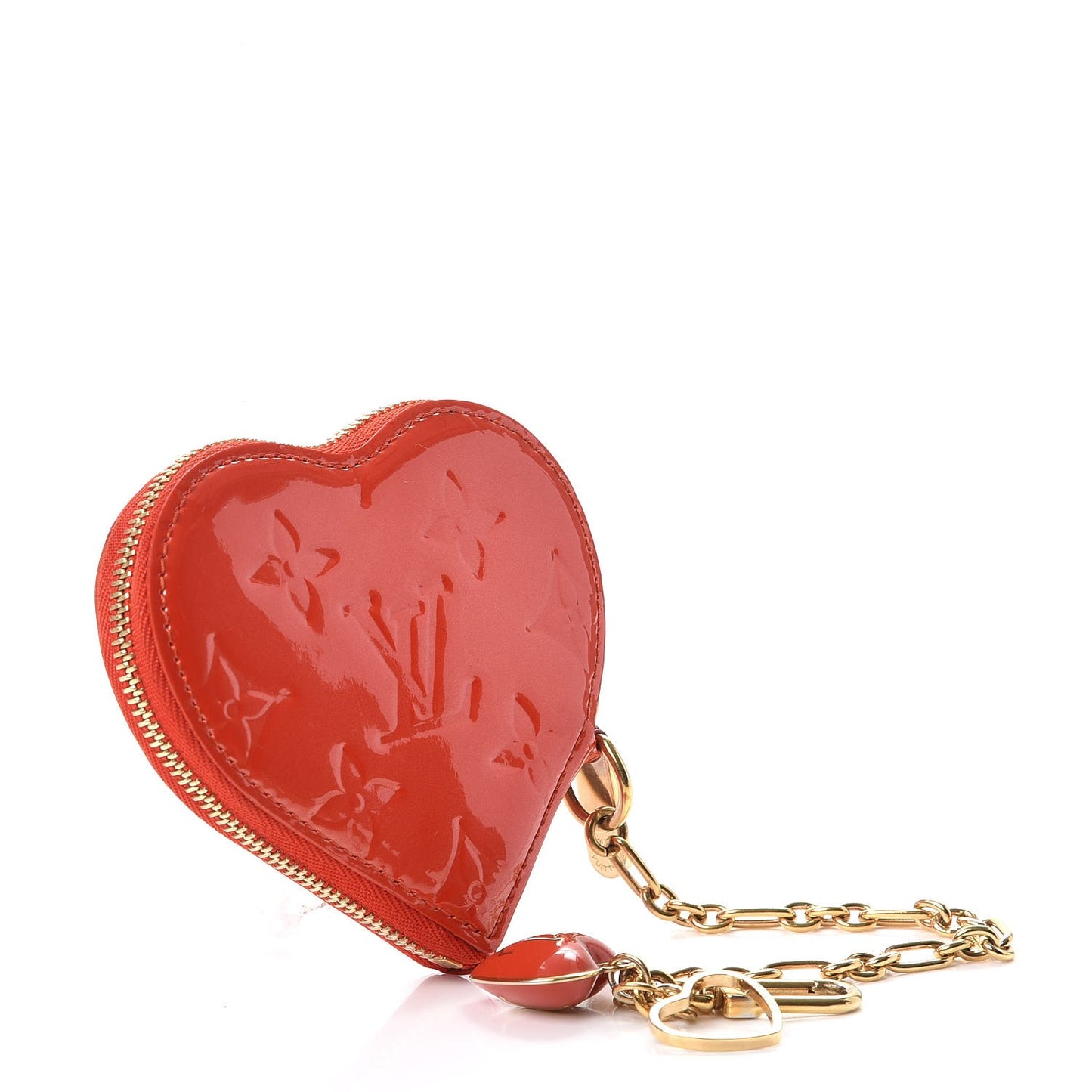 Vernis Heart Coin Purse Orange Sunset