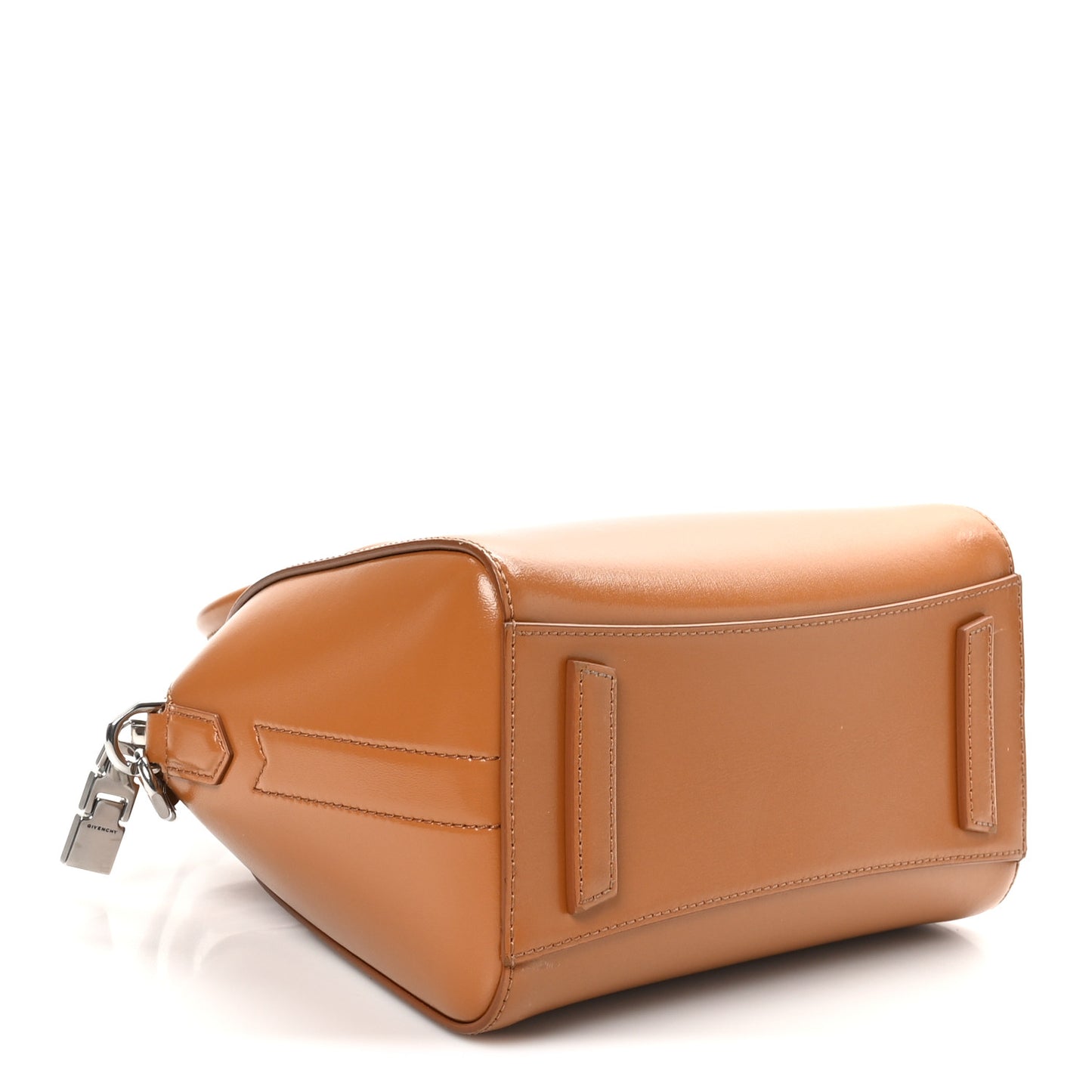 Shiny Lord Calfskin Mini Antigona Camel