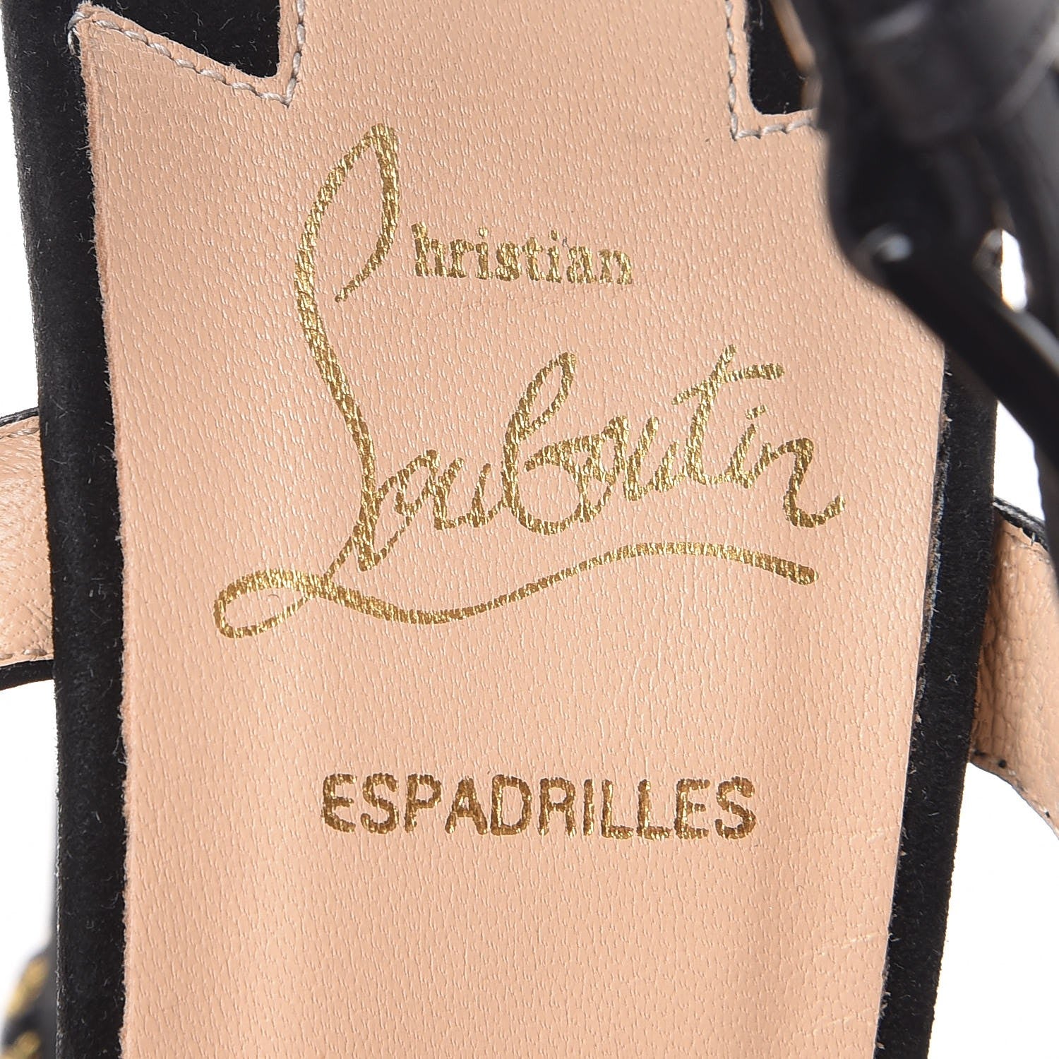 Christian Louboutin Calfskin Suede Cataclou 140 Wedge Sandals 38 Black 7 of 9
