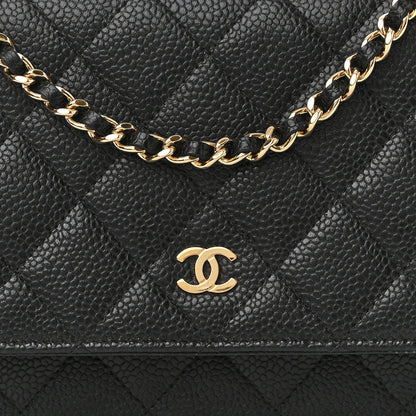 Chanel Caviar Quilted Wallet on Chain WOC Black 10 of 13