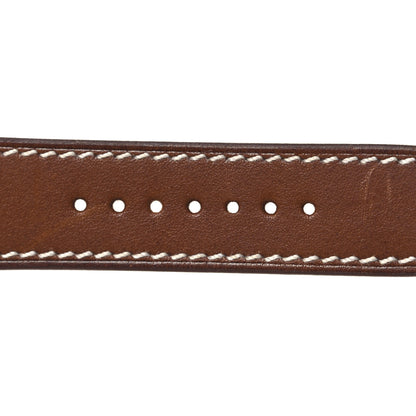 Hermes Barenia Deployment Buckle Single Tour Apple Watch Strap Fauve 3 of 8