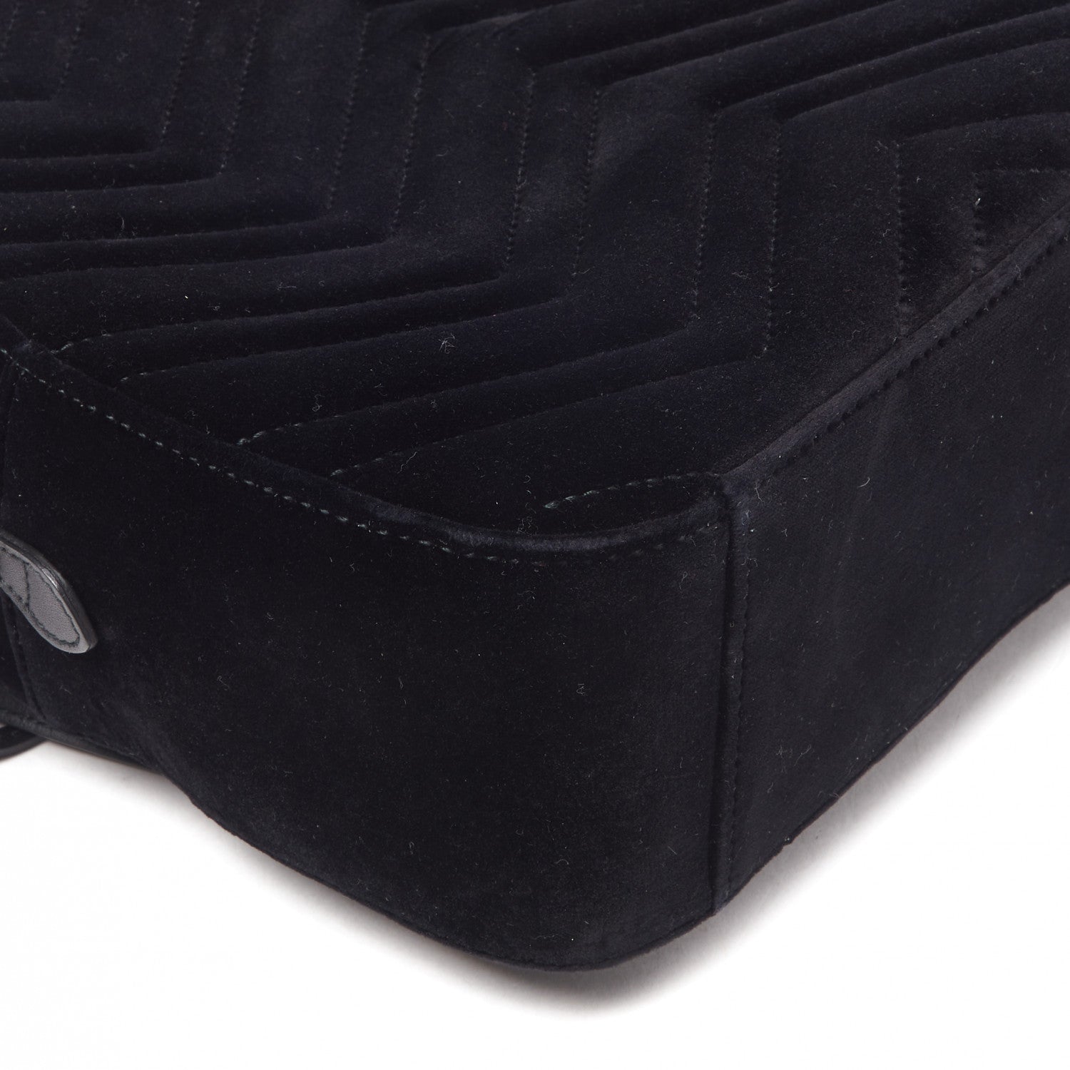 Gucci Velvet Matelasse GG Marmont Dome Backpack Black 6 of 9