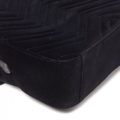Gucci Velvet Matelasse GG Marmont Dome Backpack Black 6 of 9