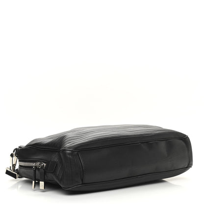 Christian Dior HOMME Calfskin Ribbed Briefcase Black 5 of 11