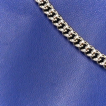 Versace Lambskin Palazzo Chain Evening Bag Blue 8 of 10