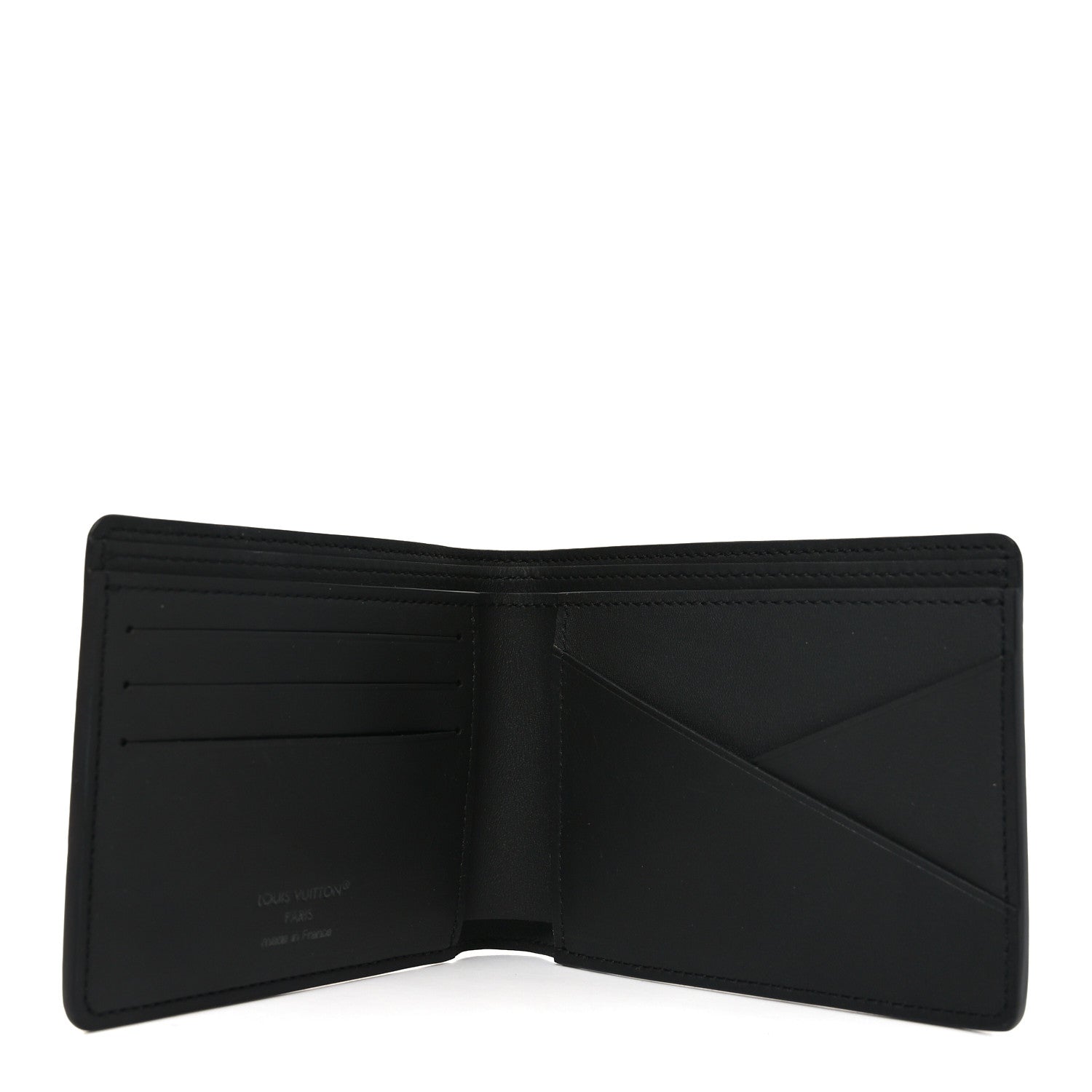 Louis Vuitton Calfskin Monogram Shadow Multiple Wallet Black 5 of 7