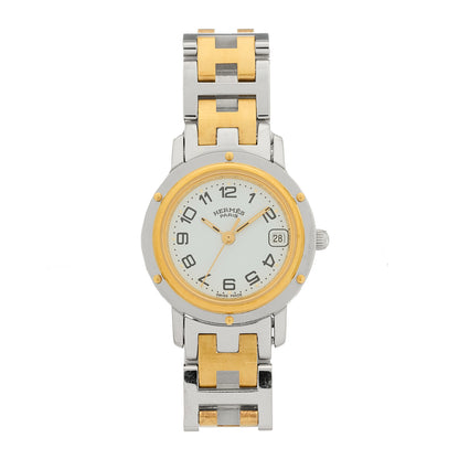 Hermes Stainless Steel 24mm Clipper Quartz Watch Gold 1 of 4