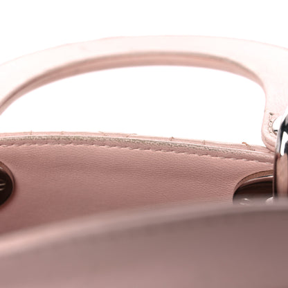 Christian Dior Lambskin Cannage Mini Lady Dior Crystal Strap Rose Poudre 13 of 24