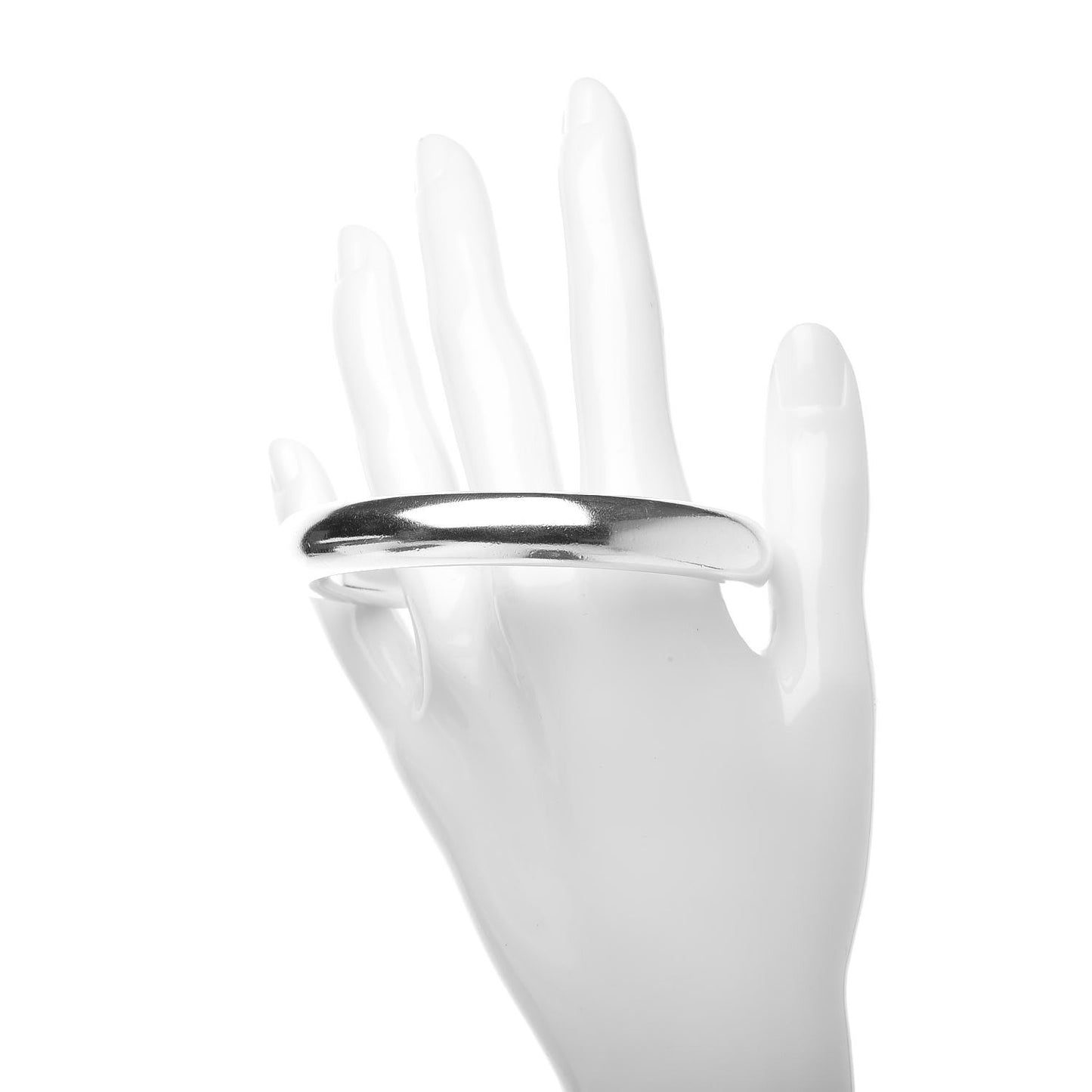 Sterling Silver Oval Bangle Bracelet SH